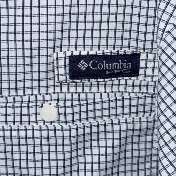 Columbia Super Tamiami PFG Short Sleeve Stripped Men's Medium Button Down Shirt - Picture 5 of 10